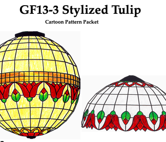 Worden GF13-3 Stylized Tulip Lamp Pattern