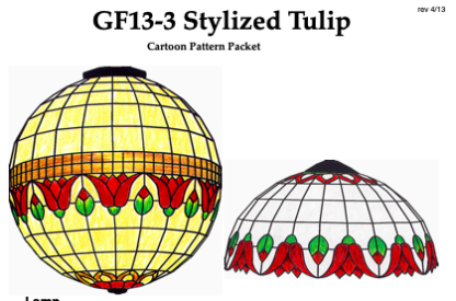 Worden GF13-3 Stylized Tulip Lamp Pattern