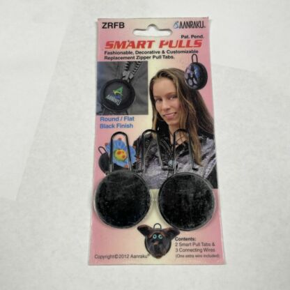 Smart Zipper Pulls-Aanraku- Black Finish Flat