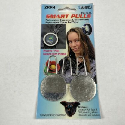 Smart Zipper Pulls-Aanraku- Silver Finish Flat