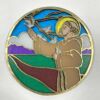 Religious Theme Filigree & Glass -  Man & Dove 98-110