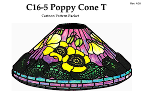 Worden C16-5 Poppy Cone W/ Filigrees Lamp Pattern