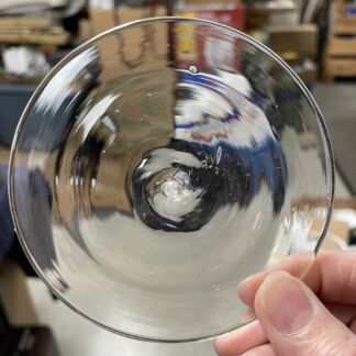 Rondel Handblown Glass 4" Clear H3000