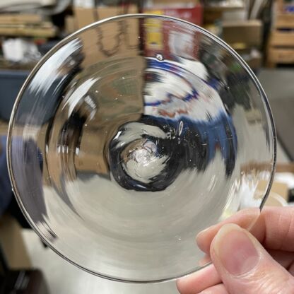 Rondel Handblown Glass 4" Clear H3000