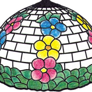 Worden G19.5-7 Floral Globe Lamp Pattern