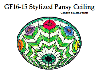 Worden GF16-15 Pansy Ceiling Shade Lamp Pattern