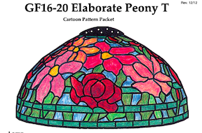 Worden GF16-20 Elaborate Peony Lamp Pattern