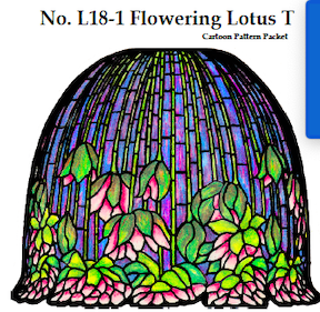 Worden L18-1 Flowering Lotus Lamp Pattern