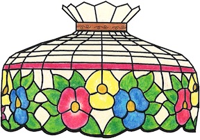 Worden RC22-3 Traditional Floral Lamp Pattern