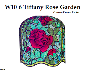Worden W10-6 Tiffany Rose Garden Lamp Pattern