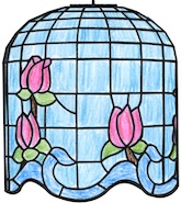 Worden W10-7 Rose Border Lamp Pattern