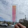Dichroic Bevel Glass 2" x 9" Rectangle