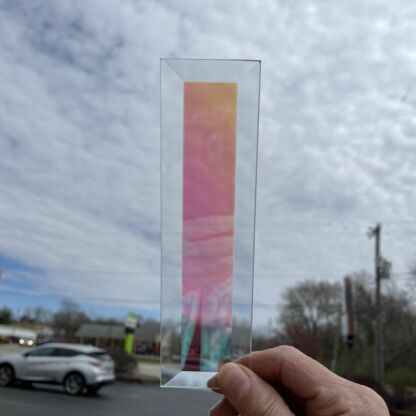 Dichroic Bevel Glass 2" x 7" Rectangle