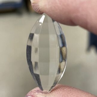 Faceted 15 mm x 30 mm Pointed Oval Jewel 350-01 Clear
