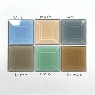 Square Colored Glass Bevel - 2" x 2"