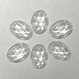 OV2518-01 Faceted Oval 18mm x 25mm Jewel Clear - Set of 6