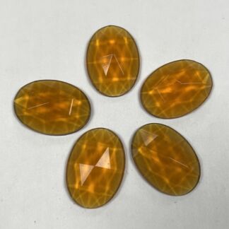 OV2518-02 Faceted Oval 18mm x 25mm Jewel Amber