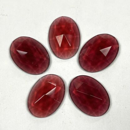 OV2518-340 Faceted Oval 18mm x 25mm Jewel Cranberry - Image 2