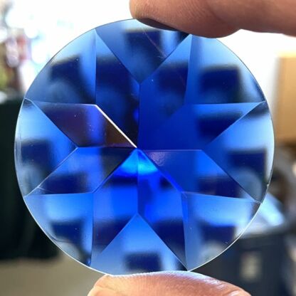 Blue Round Faceted Jewel-2" (50mm) FST50-04 - Image 2
