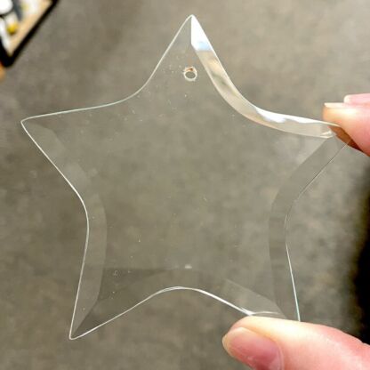 Clear Star Shape Bevel with hole #ST01 - Image 2