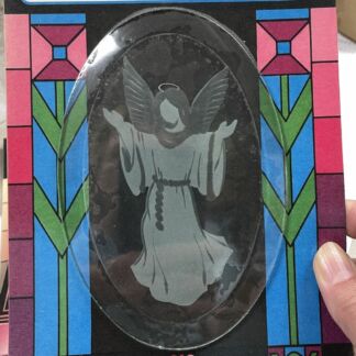 Engraved Clear Oval Bevel - #605 Angel