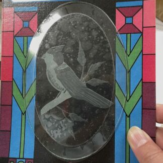 Engraved Clear Oval Bevel - #607 Cardinal