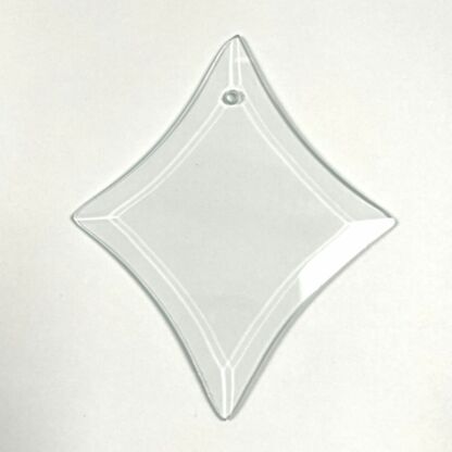 Clear Diamond Shape Bevel with hole #ST07