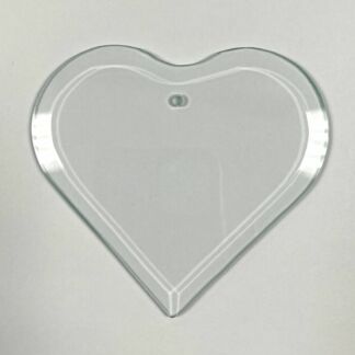 Clear Heart Shape Bevel with hole #ST08