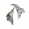 Clear Calla Lilly Beveled Glass Cluster GST 22