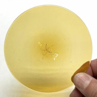 Rondel Handblown Glass  4" Amber RB4402