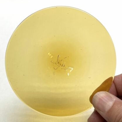 Rondel Handblown Glass  4" Amber RB4402