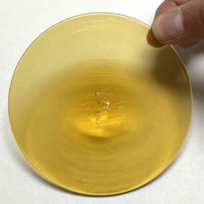 Rondel Handblown Glass  4" Amber RB4402 - Image 2