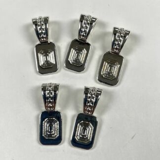Silver Plated Studded Bails-BLB-505 - Pkg 5 pc.