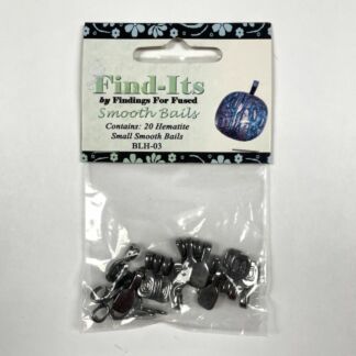 Hematite Smooth Bails-BLB-33 - Pkg 20 pc.