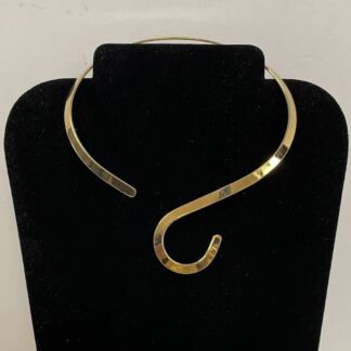 Gold Colored Choker Necklace -#JL403B