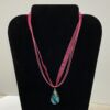 18" Organza Ribbon & Cord Necklace Pink- 10 pc. JL53 - Image 2