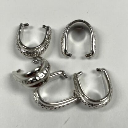 Silver Plated Pendant Bail #JL-5783 Set of 5