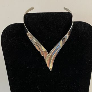Silver Plated Choker Necklace -#JL58