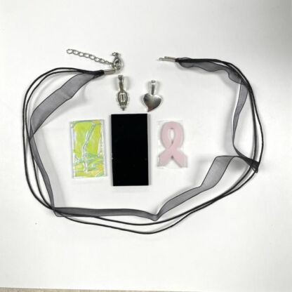 Pink Ribbon Dichroic Pendant Kit #JL925 - Image 2