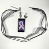 Pink Ribbon Dichroic Pendant Kit #JL925