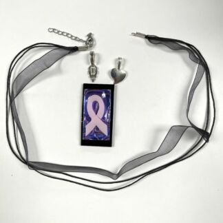 Pink Ribbon Dichroic Pendant Kit #JL925