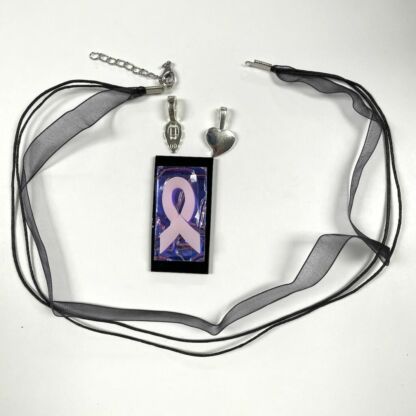 Pink Ribbon Dichroic Pendant Kit #JL925