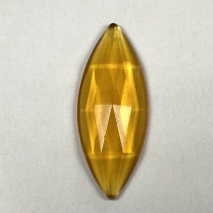 Pointed Faceted Jewel OV2711-02- 11mm x 27mm Amber