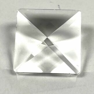 Double Faceted  22mm Square Jewel-Clear SQD22