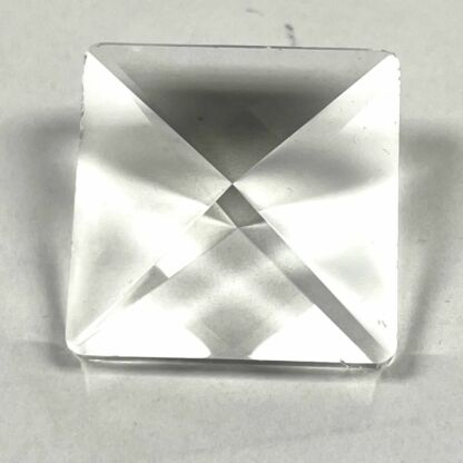 Double Faceted 25mm Square Jewel-Clear SQD25