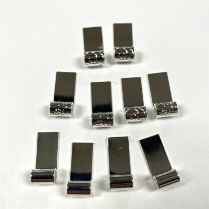 Large Sterling Silver Plated Tube Bails- Pkg 10pc. -TT-01