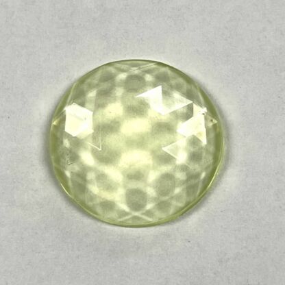 Faceted 30mm Round Jewel FR30-313 Vaseline Yellow