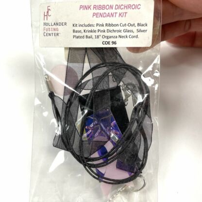 Pink Ribbon Dichroic Pendant Kit #JL925 - Image 4