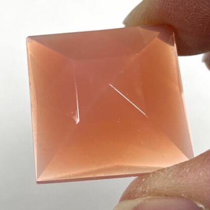 Faceted Square 25mm Jewel - Pink Opal FQ25-17 - Image 2