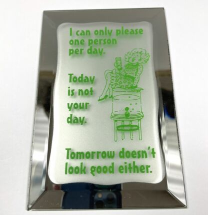94067CF Please One Person Per Day Beveled Mirror